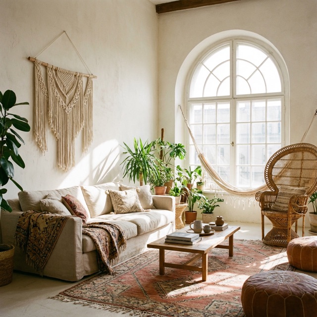 A sunlit living room, an example image made with Google AI